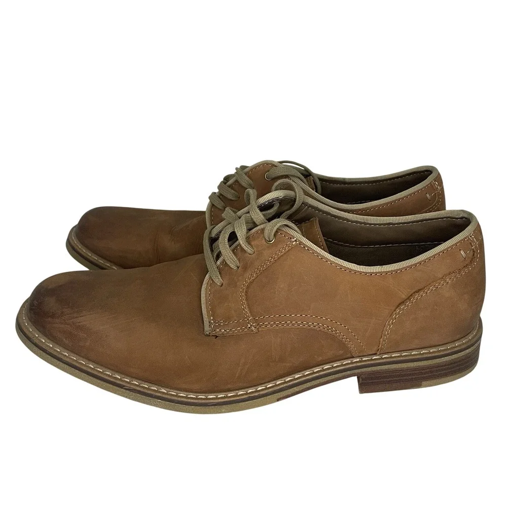 EUC Dockers Bronson Faux Leather Rugged Casual Dress Lugged Sole Oxford Shoes 12